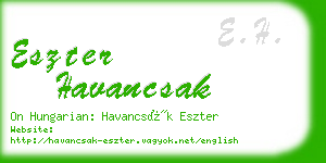 eszter havancsak business card